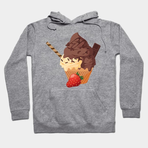 Chocolate Sundae Hoodie by TNMGRAPHICS